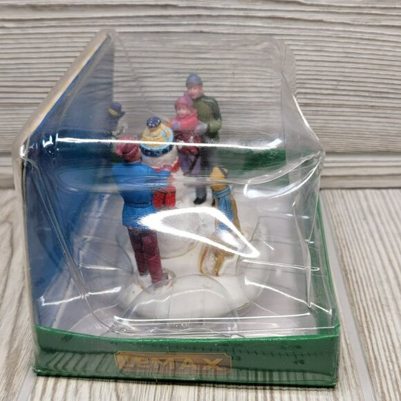 Lemax Her First Snowman 43105 Family Dog Winter Vail Christmas Village Retired - Picture 3 of 7